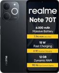 realme Note 70T nutitelefon 4 + 64 GB must