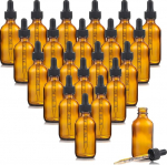 Parfumlism pakend 24 30 ml pruunist tilgutuspudelist koos klaaspipeti ja peene skaalaga - doseerimispudelid eeterlike &otilde;lide, tinktuuride, vedelike ja kosmeetika jaoks.