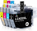 LeciRoba LC422 LC422XL Brother LC-422BK LC-422C LC-422M LC-422Y ja Brother LC-422XLBK LC-422XLC LC-422XLM LC-422XLY tindikassett Brother MFC-J5340DW J5345DW J5740DW J6540DW 000DW DW DW DW DW 44 jaoks