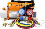 BACOENG Vacuum Pump Air Conditioning Set for HVAC/AC Refrigerant Charging, Air Conditioning Filling Manifold Gauge Set Ideal for R410A R407C