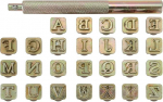Mogokoyo 26 Pieces A-Z Alphabet Letters Metal Stamp Set Stamping Punch Leather Tools for DIY Handmade Leather (6 mm)