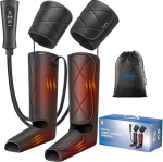 RENPHO Leg Massager with Heat, Air Compression Massager for Relaxing Calf, Foot and Thigh Muscles, 2 Heat Modes, 6 Modes and 4 Intensities to Reduce Fatigue