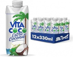 Vita Coco - Pressitud kookosvesi 12 x 330 ml, looduslikult niisutav ja elektrol&uuml;&uuml;tidega, gluteenivaba, t&auml;is C-vitamiini ja kaaliumi, kookose maitsega.