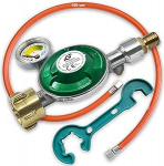 Bluecraft gaasiregulaator 50 mbar koos manomeetriga | gaasi tasemeindikaator gaasipudel | propaan gaasi r&otilde;huregulaator | gaasi r&otilde;huregulaator matkapropaan butaan | koos gaasivoolikuga 150 cm | 2 in 1