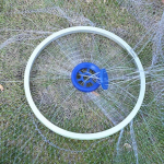 Cocoarm Fischernetz Hand &Uuml;berwurf Angelnetz aus Nylon Angeln Net Tragbares Erweiterbar Nylon Mesh Net mit 8m Hand String Schwere Ring 3 Durchmesser