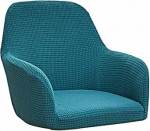 ZZDXW Chair Covers Set of 6 Kitchen Chairs with Armrests Stretch Office High-Backed Chair Cover Corn Grain Velvet Armchair Protective Cover Chairs Seat Cushion for Dining Room Wedding Party Hotel