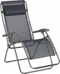 Lafuma Mobilier - Zero Gravity RSXA Upholstered Recliner Chair - Folding Deck Chair for Patio and Garden - Durable Batyline&reg; Fabric - Multi-position Lounger, Comfortable, France - Grey