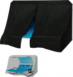 MRWiZMS Garden Lounger Cover, 420D Protective Cover for Double Sun Lounger, Protective Cover, Swing Lounger, Double Lounger, Garden Tarpaulin, Sun Island, Outdoor, Waterproof, Windproof, 155 W x 200 D