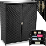 tectake&reg; rotangist aiakapp, v&auml;ljas kapp kapis kapis, hoiukast v&otilde;i padjakast riiulitega, terrassikapp, sahtli kapp &otilde;uek&ouml;&ouml;gi jaoks, seadmekapp, r&otilde;du, hoiukapp aias, hoiukapp aias