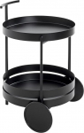 HAKU M&ouml;bel Serving Trolley Black Metal Dimensions: Height 62 cm x Diameter 42 cm Style: Modern