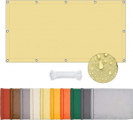 ONESHLEE Markiis Veekindel ristk&uuml;likukujuline, p&auml;ikesekaitse r&otilde;du terrass, markiisikangas, UV kaitse, soojuskaitse, puurimata, kangas koos aasade ja k&ouml;iega pergola jaoks (Liivakollane, 1,5 x 2 m)