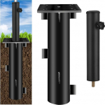 SLIIMU universaalne metallist alusplaat varikatuse p&auml;ikesevarju jaoks, p&auml;ikesevarju baas p&auml;ikesevarju jaoks, maandush&uuml;lss v&auml;ntv&otilde;lli jaoks, p&auml;ikesevarju vihmavarju stend, betooni sissekandmiseks (must)