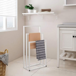 Metallist r&auml;tikuriiuli 3 baari vabalt seisev 3-tasandiline ladustamise organiseerija pesulappide hoidja valge