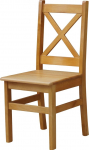k koma Solid Pine Wood Cross Chair - Restoranitool t&auml;ispuidust (Alder)