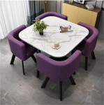 Kohvilaud ja toolide komplekt - marmorist s&ouml;&ouml;gilaud koos 4 tooliga elutuppa, r&otilde;dule, kontorisse, vastuv&otilde;tu- ja konverentsiruumi