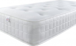 Aspire Beds 8" Deep Quad Comfort Filling & AC Aspire-Cool Touch Luxury Tufted Sleeping Surface Hybrid Bonell Spring Mattress, White Trim, 3ft Single (3ft x 72")