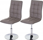 Mendler HWC-C41 2 s&ouml;&ouml;gitoa tooli, k&ouml;&ouml;gitoolid, reguleeritava k&otilde;rgusega, p&ouml;&ouml;ratavad, kunstnahast, FSC-sertifikaat, Taupe Hall