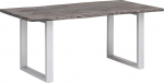 Woodkings&reg; Bullwer s&ouml;&ouml;gilaud, akaatsia hall puit, metallist alus, puukantidega laud, puulaud, ehtne puit, kaasaegne disain, t&auml;ispuit, k&ouml;&ouml;gilaud, s&ouml;&ouml;gitoa m&ouml;&ouml;bel