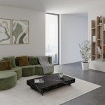 VE.CA.s.r.l. Milton teisaldatav laud ruumi s&auml;&auml;stev liugmehhanism k&otilde;rguse reguleerimise mehhanismiga (Marmo Nero)