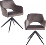 2 s&ouml;&ouml;gitooli komplekt, p&ouml;&ouml;ratav t&ouml;&ouml;stuslik, 360&deg; p&ouml;&ouml;rlemisfunktsioon m&auml;luefektiga, automaatne l&auml;htestamine, veluurkate, metallraam, k&ouml;&ouml;gitool s&ouml;&ouml;gituppa, k&ouml;&ouml;ki, kontorisse.