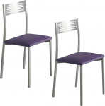 MOMMA HOME 2 k&ouml;&ouml;gitooli Sydney komplekt, kunstnahast istmed 41 x 47 x 86 cm (lilla/h&otilde;bedane)