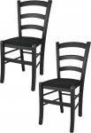 t m c s Tommychairs Venezia 2 toolist koosnev komplekt, mis sobib k&ouml;&ouml;ki ja s&ouml;&ouml;gituppa, p&ouml;&ouml;gipuust lakitud konstruktsioon, aniliinmust ja musta kangaga kaetud polsterdatud iste.