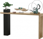 Industrial Wooden Entrance Console Table for Modern Home Decor, Easy Assembly, TV Console Behind Coffee Table, Rustic Wooden Entrance Table for Living Room, Farmhouse Style, Sofa Table (Wood Color)