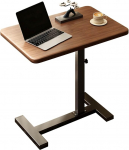 C-kujuline kohvilaud elutuppa ja magamistuppa, reguleeritava k&otilde;rgusega &ouml;&ouml;kapita, metallist raamiga akentuurlaud, pruun magamistoa r&otilde;dulaud