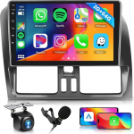 2G + 64G Androidi autoraadio Volvo XC60 2008-2013 juhtmevaba Carplay Android autole, Hodozzy 9-tolline puuteekraaniga autoraadio 2 DIN GPS navigatsiooniga DSP Bluetooth WiFi FM / RDS raadio, rooliratas