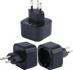 Euroopa ja &Scaron;veitsi/Liechtensteini pistikupesa adapter, ELi Schuko pistik sobib &Scaron;veitsi/Liechtensteini pistikupessa, Euroopa/Saksamaa C/E/F t&uuml;&uuml;pi pistik reisipistikupesa konverteriks (3 tk)