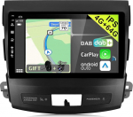 YUNTX Android 14 2 DIN autoraadio Mitsubishi Outlander/Peugeot 4007/Citroen C-Crosser [Integreeritud DAB+/Wireless CarPlay Android Car/DSP]-[4G+64G]-MIC ja kaamera koos MirrorLink/rooliga