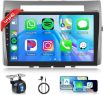 4+64G traadita Carplay Android autoraadio Toyota Corolla Verso 2004-2009 9-tolline HD autoraadio koos Android auto GPS peeglilinkiga Bluetooth FM/RDS/DAB/DVR/EQ/USB roolijuhtimiss&uuml;steemiga Tagurduskaamera