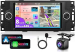 4G + 64G autoraadio Jeep/Chevrolet/Chrysler/Dodge, 8 Core, 6,2-tolline HD IPS puuteekraaniga autoraadio DSP Carplay Android auto GPS Wi-Fi Bluetooth FM RDS raadio tagurduskaameraga