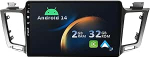 Android 14 autoraadio Toyota RAV4 (2013-2018)-[Integreeritud CarPlay/Android Car/GPS]-10,1-tolline IPS 2,5D puuteekraan koos kaameraga DAB / roolijuhtimine / MirrorLink / Bluetooth 5.0 / WiFi / USB / 4G