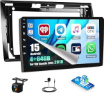 CAMECHO 4+64G Android 15 Navi Autoradio f&uuml;r VW Volkswagen Beetle 2012-2018 mit GPS WiFi, 9 Zoll Wireless Carplay Bluetooth HD Radio mit Android Auto FM RDS Mirror Link mit R&uuml;ckfahrkamera