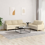 SECOLI Sofa Set 3 Seater + 2 Seater, 3-2 Sofa Set Couch Set Living Room Sofa Sets Couch Lounge Couch Sofas & Couches Cream