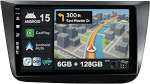[6G + 128G] IPS 9-tolline Android 15 autoraadio VW Altea 2004-2015 Navi Octa Core'iga [Sisseehitatud CarPlay/Android Car/DSP/peegel Link/GPS Navi/360 Camera/Bluetooth 5.0/WiFi/USB