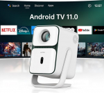 Nutikas projektor kodukino WANBO, Android TV/Netflix Official/Google Play & Assistant, Native 1080P Full HD, l&uuml;hike vahemaa 1.2:1, 10W Hifi k&otilde;lar, Auto Focus Keystone Correction, Bluetooth Wi-Fi