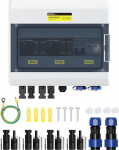 DIHOOL DC Isolator Switch Surge Protection PV s&uuml;steemi 2 String 1000V 25A 2x500W Solar Connection Box koos AC Surge Protectoriga