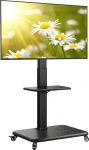 Perlegear PGTVMC27 telerialus ratastega 32 kuni 65 70 75-tollise teleri jaoks kuni 110 naela, reguleeritava k&otilde;rgusega telerialus koos ratastega, maksimaalne VESA 600 x 400 mm
