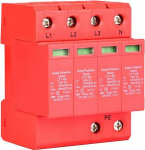 4P House Surge Protection Madalpinge Arrester 40KA Surge Arrester DIN Rail &auml;ikesekaitse, kolmefaasiline nelja traadi (4P40KA)