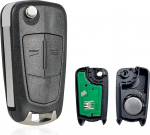 Heart Horse 2 nupuga autode kaugjuhtimispult Vauxhall Vectra C Signum Astra H Corsa klappav&otilde;ti 433 MHz ID46 kiibiga ja aku & HU100 tera (PCF7946 kiip)