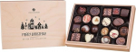 CHOCOLISSIMO - &scaron;okolaadikingitus - 20 k&auml;sitsi valmistatud &scaron;okolaadi puust kastis, alkoholivaba, j&otilde;ulukommid, j&otilde;ulukingitus, alkoholivaba, lastele, naisele, mehele - Xmas Premiere Midi
