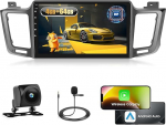 Fuluku 4+64G Android Autoradio Toyota RAV4 2013 2014 2015 2016 2017 2018 2019 juhtmevaba Carpaly & Android Car, 10.1-tolline IPS puuteekraaniga raadio Bluetooth 5.0/GPS/tagasi vaatekaamera/FM/WiFi-ga