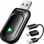 MuxeSKY Carplay traadita adapter, muundab juhtmega Carplay dongi traadita juhtmevaba juhtimiseks Plug & Play Carplay Fit autodele alates 2017. aastast ja Apple iPhone iOS 10+ jaoks Must