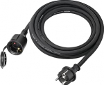 XUANSHI V&auml;litingimustes kasutatav pikenduskaabel 5 m koos kaitsekorgiga H07RN-F 3G 2,5 mm&sup2; kummist pikenduskaabel v&auml;litingimustes ehitusplatsil kasutamiseks Elektrikaabel v&auml;litingimustes Schuko pistikuga, 3500 W, 16 A 250 V