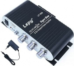 DollaTek LP-808 12V MiNi kaasaskantav juhtmega HiFi-v&otilde;imendi koos 3A toiteallikaga auto telefoni jaoks kodus - must