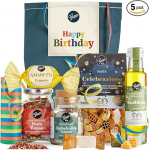 Palju &otilde;nne s&uuml;nnip&auml;evaks kinkekomplekt - Gepp's Delicatessen I &Uuml;llatuskott, mis on t&auml;idetud k&auml;sitsi valmistatud pasta, pesto Rosso v&uuml;rtsi, orgaanilise universaalv&uuml;rtsi ja basiiliku&otilde;liga I Gourmet kinkekomplekt