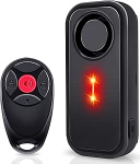 Cruxer jalgratta / auto alarm punase vilkuvaga, vibratsioonianduriga alarm koos max. 113 dB, juhtmeta kaugjuhtimispult, 7 tundlikkuse taset, IP66 veekindel jalgratastele, autodele, mootorratastele, motorolleritele.