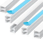 Romon kaablikanal valge isekleepuv 10 tk 0,4 m pikkune isekleepuv kaablikanal voolukaablite, k&otilde;larikaablite v&otilde;i telekaablite peidutamiseks kodus v&otilde;i kontoris (24 mm x 14 mm)